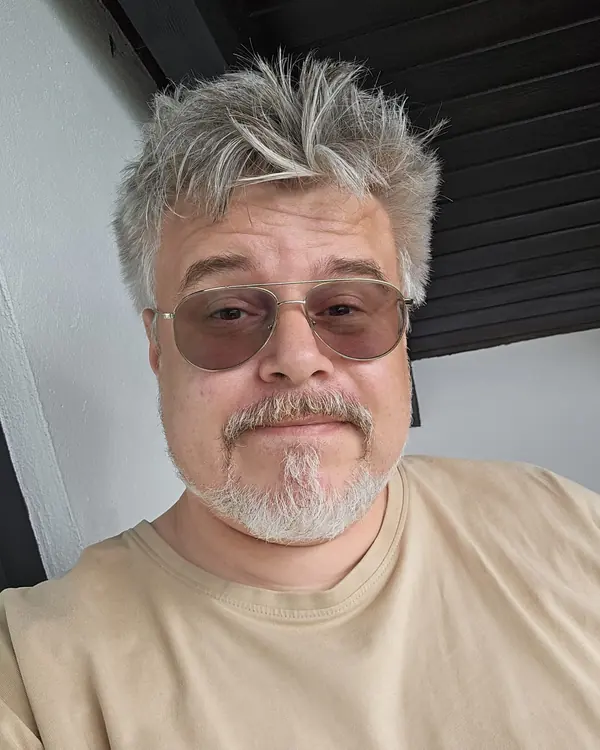 Marko wearing sunglasses, snapshot